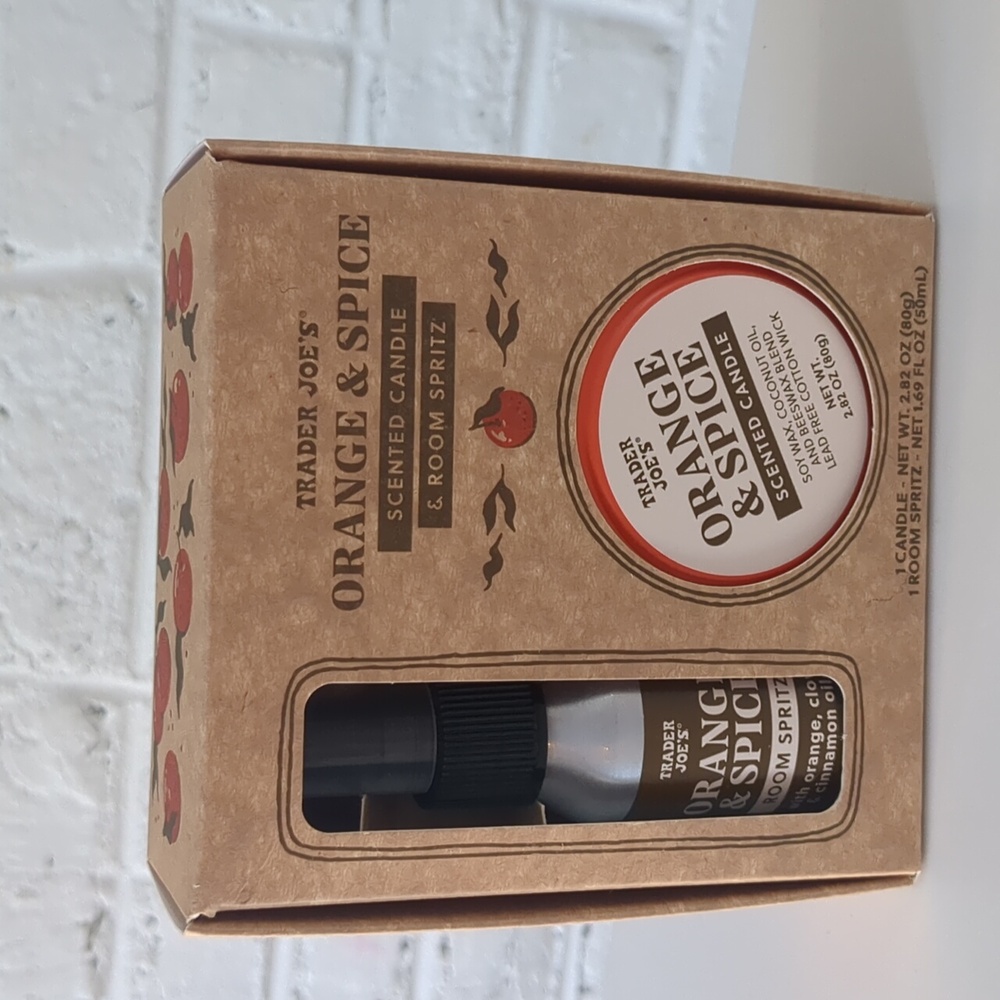 Trader Joes ORANGE SPICE Scented Room Candle & Room Spritz Limited!
